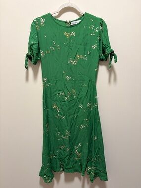 Faithful the brand Green Floral Dress crew neck size 4